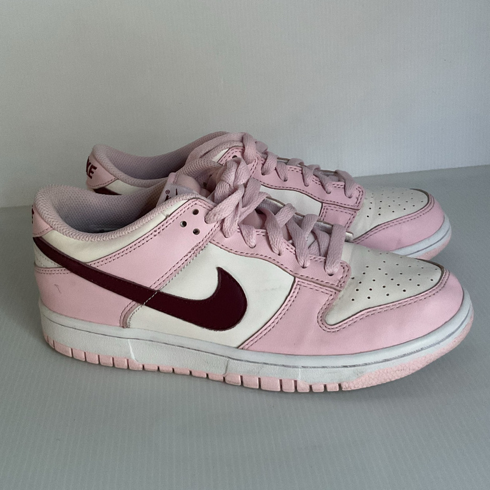 Nike Dunk Low Pink Foam Dark Beetroot White Sneakers Women’s 8.5 Youth 7Y BOX